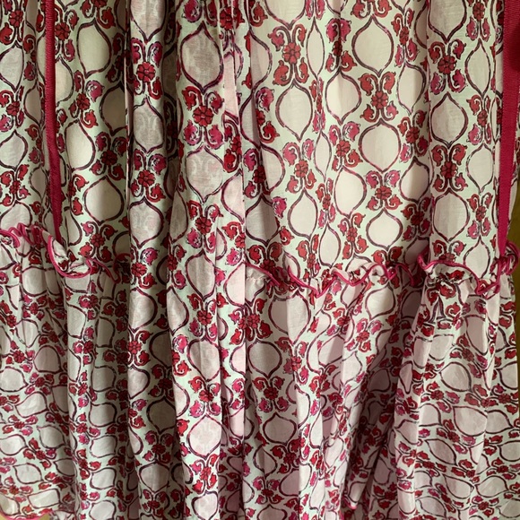 Me+Em pink brocade belted tiered dress. U.K. 16 worn once like new - Picture 3 of 16